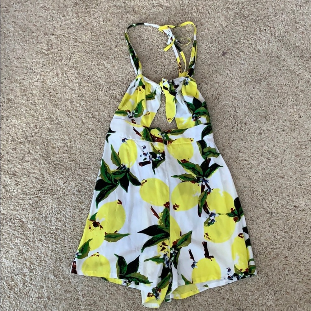 Lemon pattern summer romper